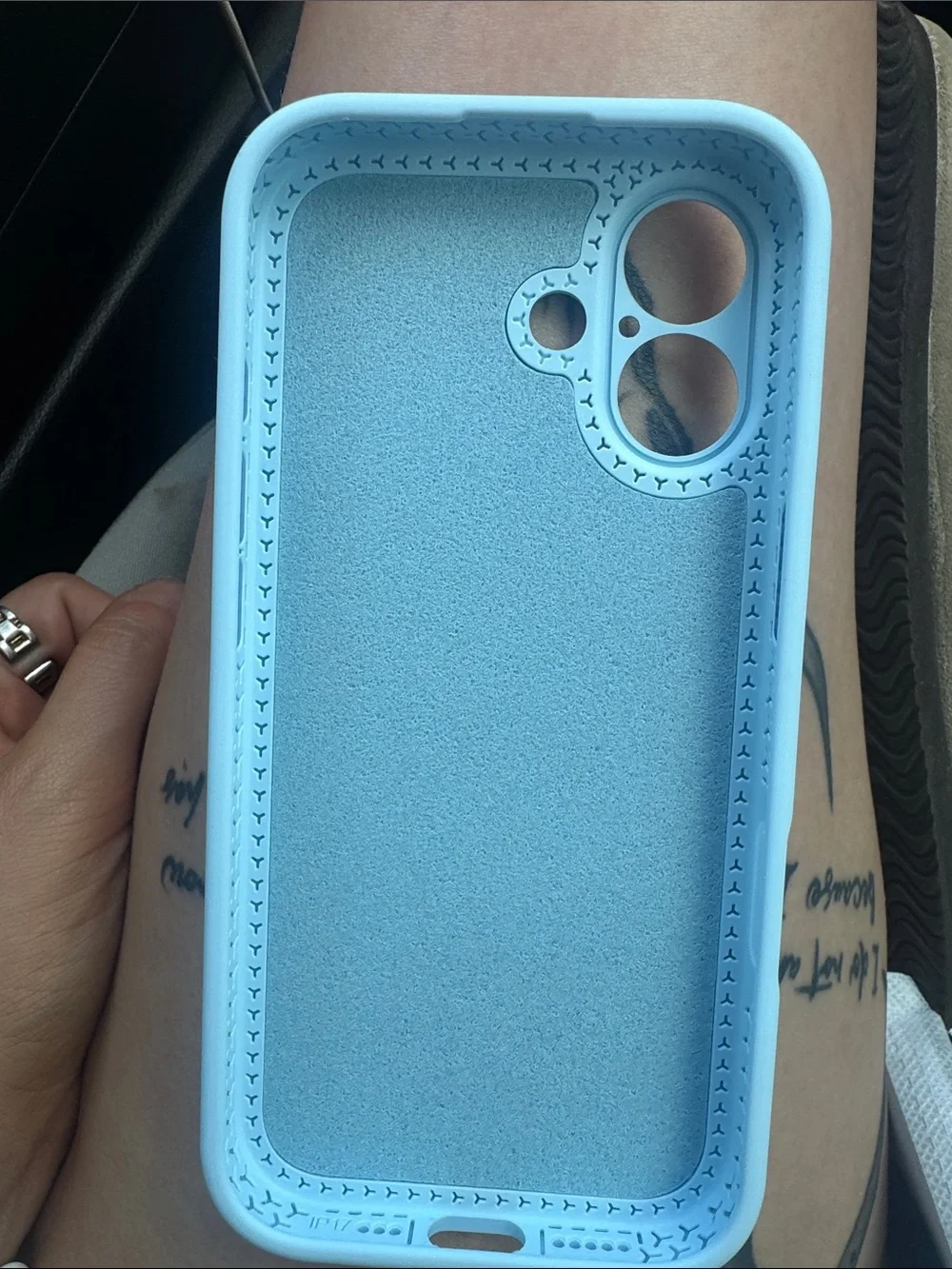 Light Blue Magnetic Ring Phone Case